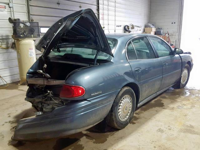 1G4HR54K1YU318730 - 2000 BUICK LESABRE LI BLUE photo 4