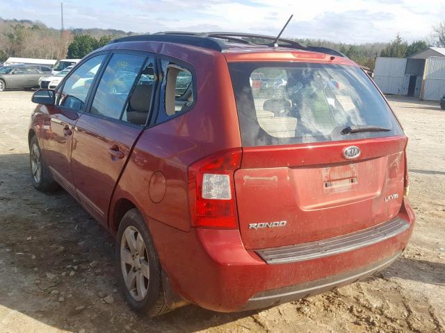 KNAFG526087163123 - 2008 KIA RONDO LX RED photo 3