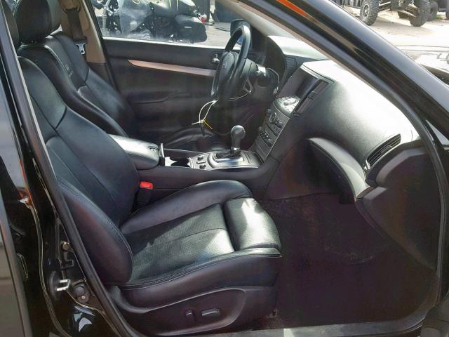 JN1CV6AR6CM974452 - 2012 INFINITI G37 BLACK photo 5