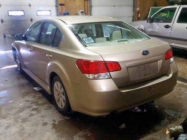 4S3BMCB6XA3222951 - 2010 SUBARU LEGACY 2.5 GOLD photo 3