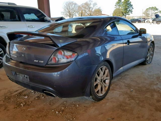 KMHHN66F58U276757 - 2008 HYUNDAI TIBURON GT CHARCOAL photo 4