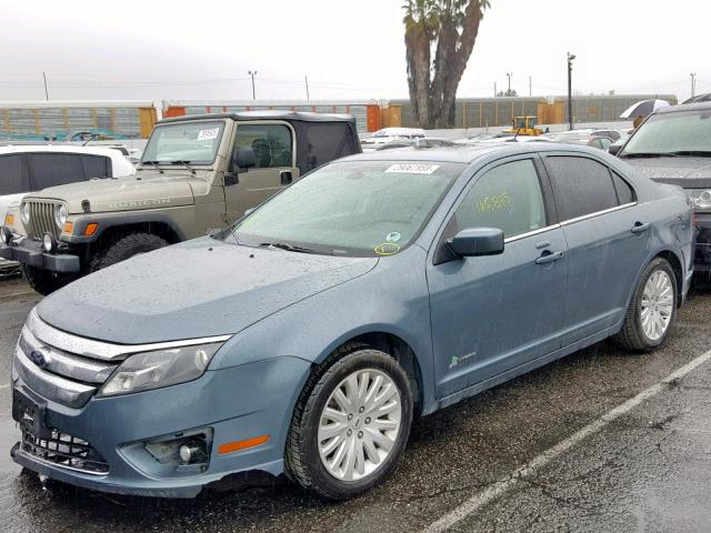 3FADP0L3XCR439431 - 2012 FORD FUSION HYB BLUE photo 2