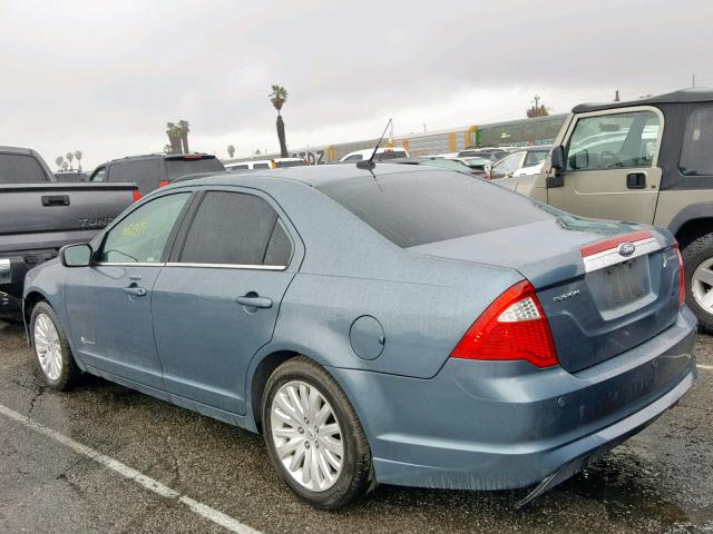 3FADP0L3XCR439431 - 2012 FORD FUSION HYB BLUE photo 3