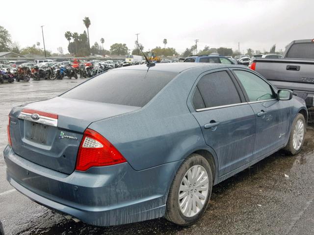 3FADP0L3XCR439431 - 2012 FORD FUSION HYB BLUE photo 4