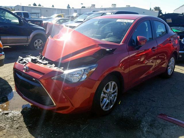 3MYDLBYV2HY195171 - 2017 TOYOTA YARIS IA RED photo 2