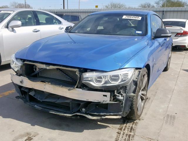 WBA4B1C58FD955569 - 2015 BMW 435 I BLUE photo 2