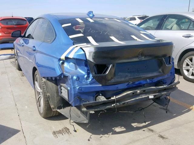 WBA4B1C58FD955569 - 2015 BMW 435 I BLUE photo 3