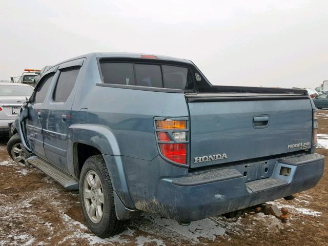 2HJYK16516H507348 - 2006 HONDA RIDGELINE GREEN photo 3