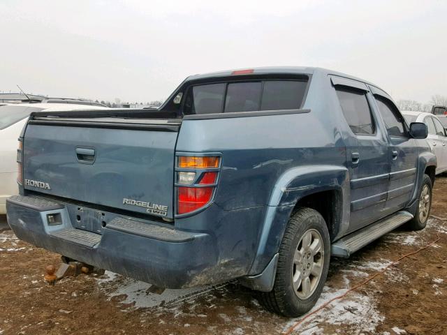 2HJYK16516H507348 - 2006 HONDA RIDGELINE GREEN photo 4