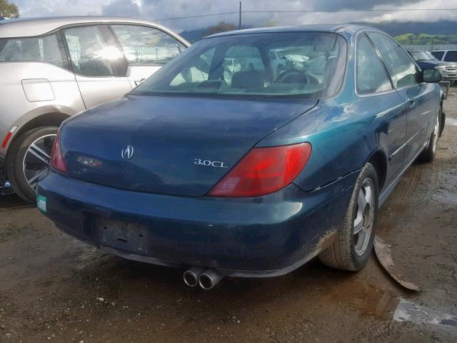 19UYA2259VL011364 - 1997 ACURA 3.0CL GREEN photo 4