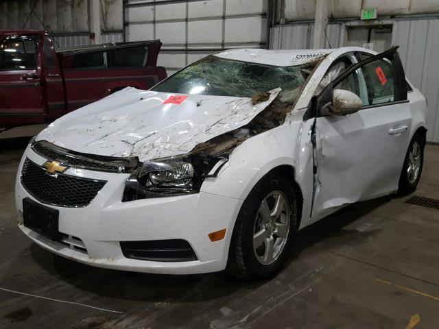 1G1PK5SB9E7173592 - 2014 CHEVROLET CRUZE LT WHITE photo 2