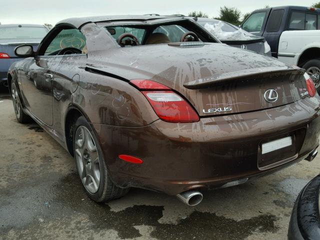 JTHFN48Y469002754 - 2006 LEXUS SC 430 BROWN photo 3