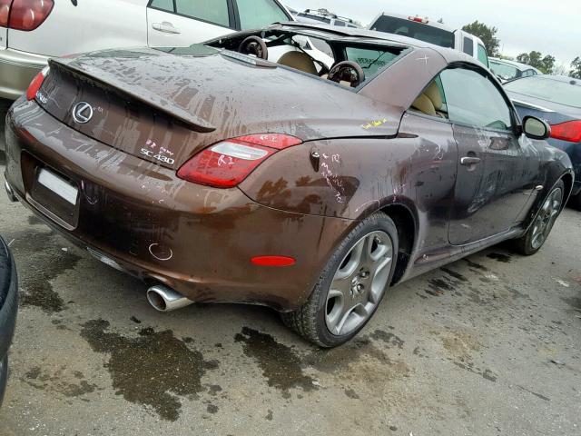 JTHFN48Y469002754 - 2006 LEXUS SC 430 BROWN photo 4