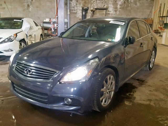 JN1CV6AR5AM451131 - 2010 INFINITI G37 BLUE photo 2