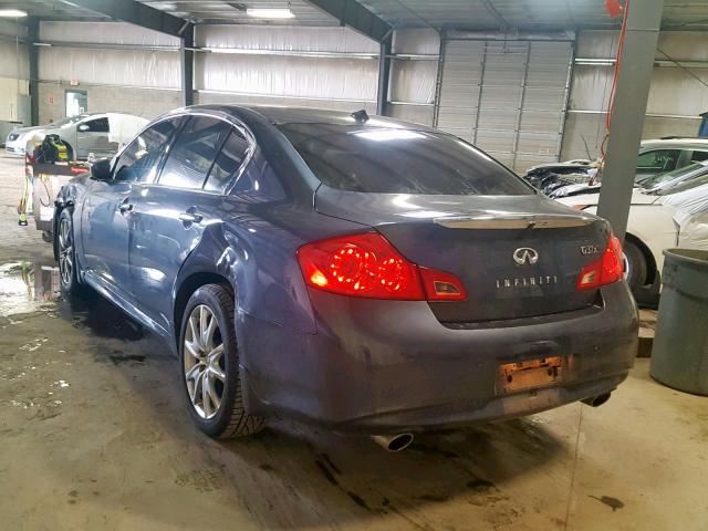 JN1CV6AR5AM451131 - 2010 INFINITI G37 BLUE photo 3