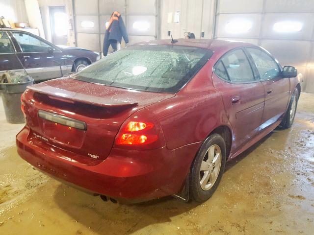 2G2WP582981156664 - 2008 PONTIAC GRAND PRIX RED photo 4