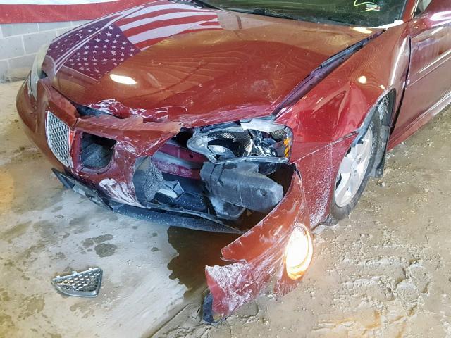 2G2WP582981156664 - 2008 PONTIAC GRAND PRIX RED photo 9