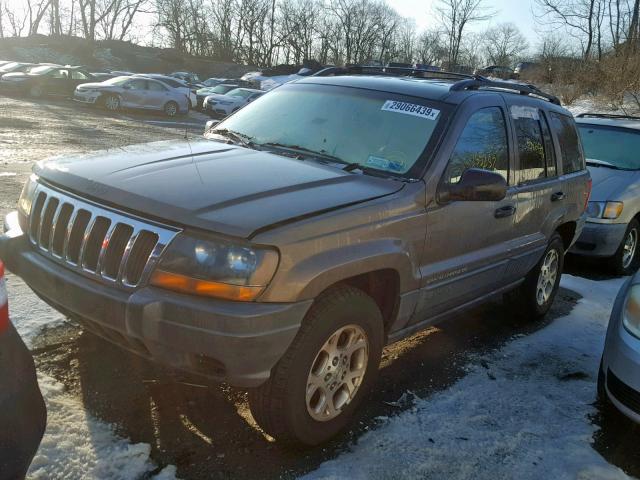 1J4GW48S81C537896 - 2001 JEEP GRAND CHER BROWN photo 2