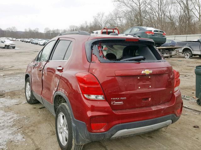 3GNCJPSB2JL302337 - 2018 CHEVROLET TRAX 1LT RED photo 3