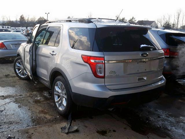 1FM5K7F85DGB11965 - 2013 FORD EXPLORER L SILVER photo 3