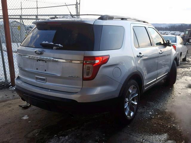 1FM5K7F85DGB11965 - 2013 FORD EXPLORER L SILVER photo 4