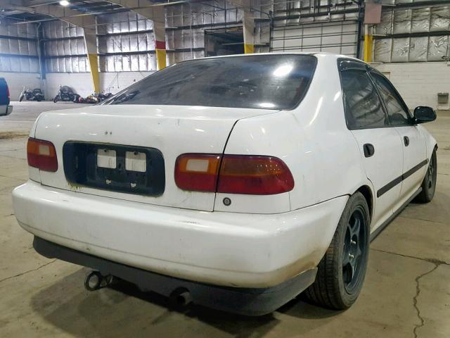 1HGEG864XNL007278 - 1992 HONDA CIVIC DX WHITE photo 4