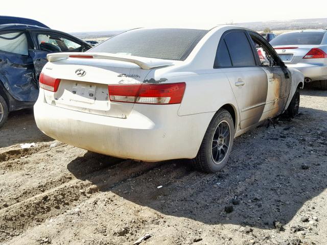 5NPET46C16H122299 - 2006 HYUNDAI SONATA GL WHITE photo 4