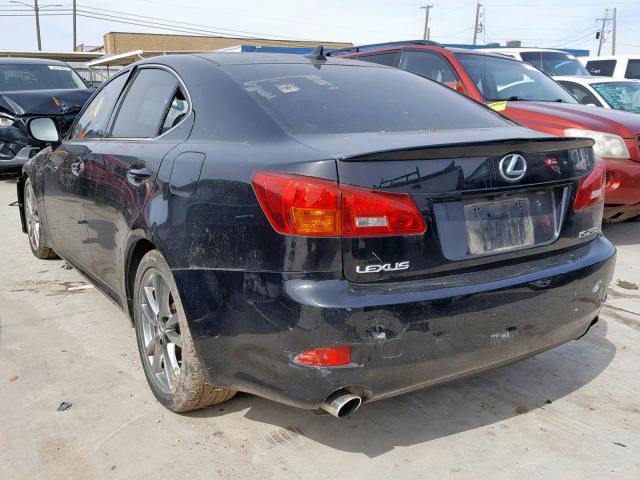 JTHBK262882073462 - 2008 LEXUS IS 250 BLACK photo 3