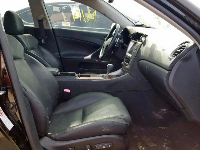 JTHBK262882073462 - 2008 LEXUS IS 250 BLACK photo 5