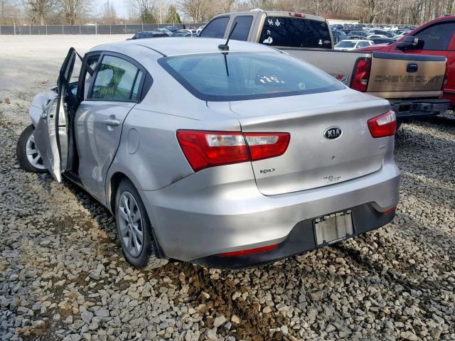 KNADM4A37G6621939 - 2016 KIA RIO LX SILVER photo 3