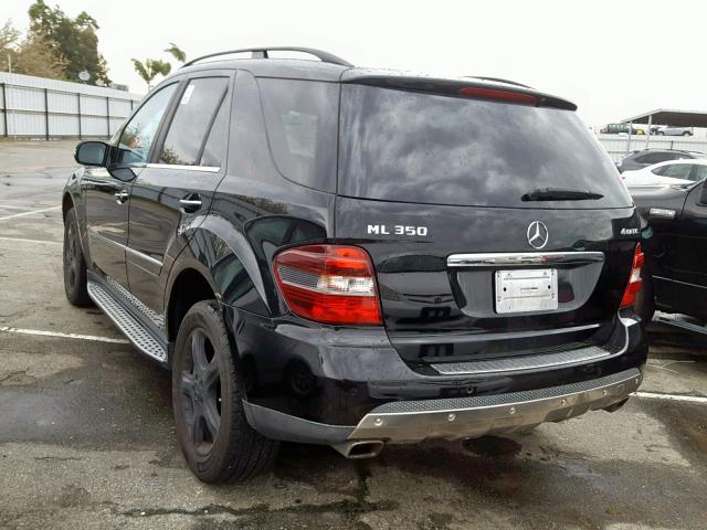 4JGBB86E87A247612 - 2007 MERCEDES-BENZ ML 350 BLACK photo 3