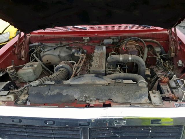 1B7KE26C4MS327132 - 1991 DODGE D-SERIES D RED photo 7