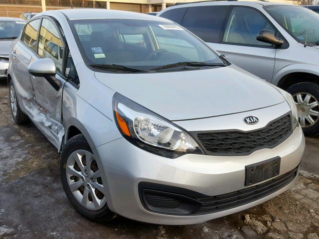 KNADM4A36C6084748 - 2012 KIA RIO LX SILVER photo 1