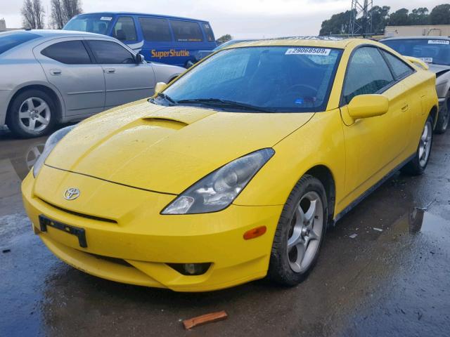 JTDDY38T630067118 - 2003 TOYOTA CELICA GT- YELLOW photo 2