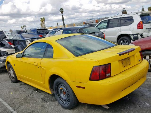 1FAFP40664F217773 - 2004 FORD MUSTANG YELLOW photo 3