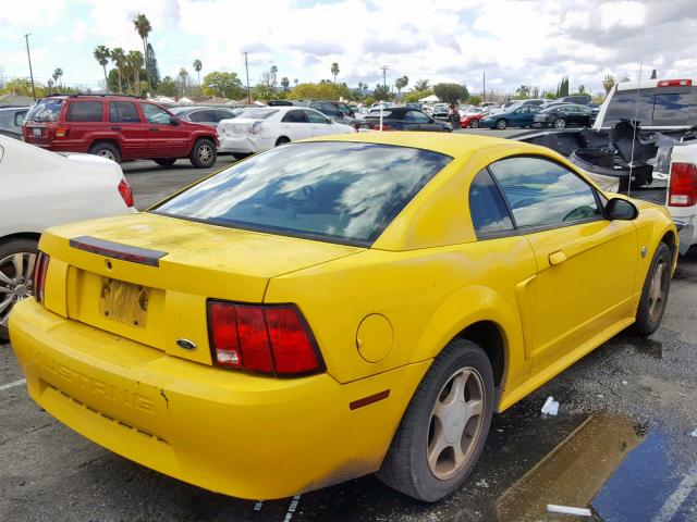 1FAFP40664F217773 - 2004 FORD MUSTANG YELLOW photo 4