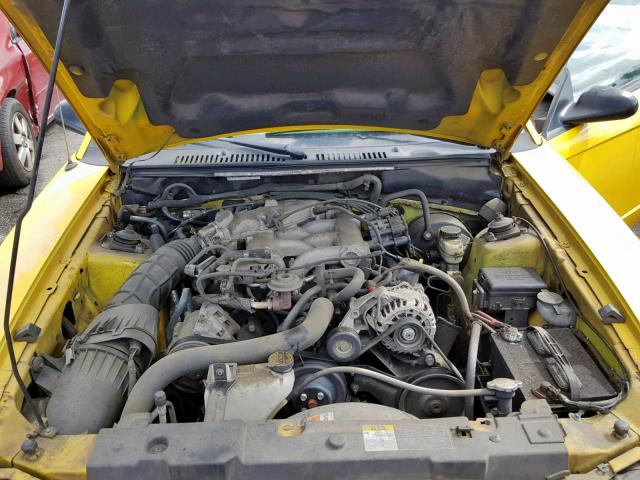 1FAFP40664F217773 - 2004 FORD MUSTANG YELLOW photo 7