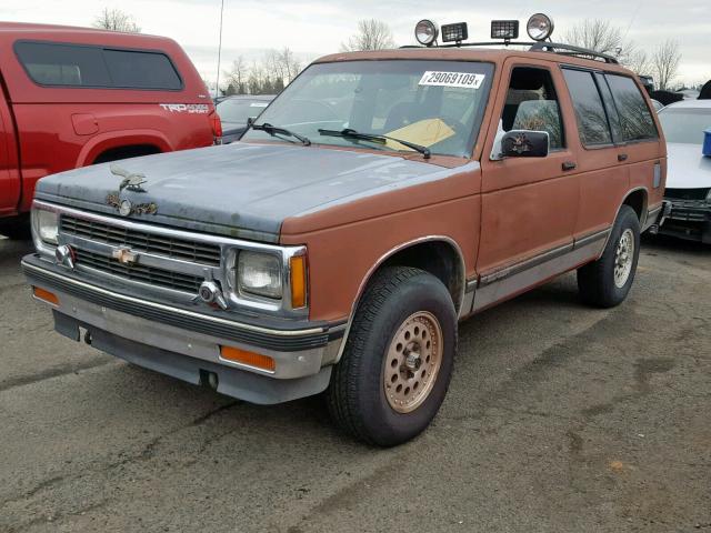 1GNDT13W0P2120515 - 1993 CHEVROLET BLAZER S10 BROWN photo 2