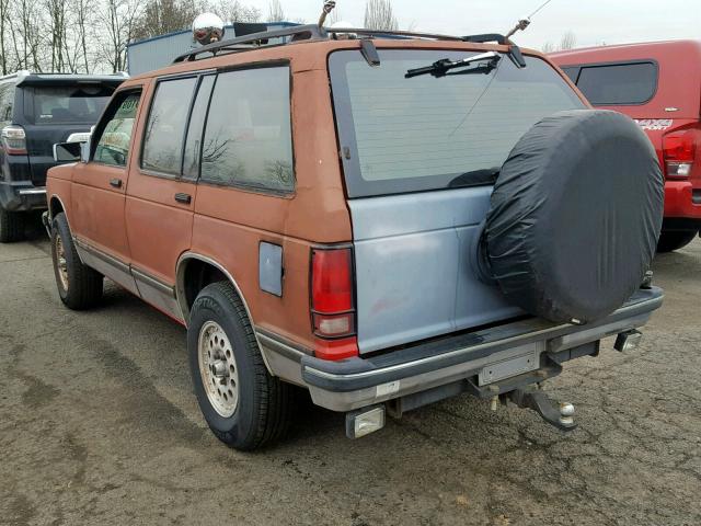 1GNDT13W0P2120515 - 1993 CHEVROLET BLAZER S10 BROWN photo 3