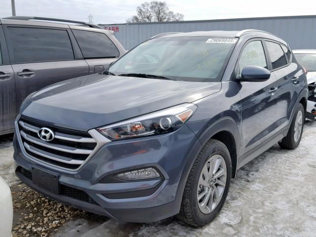 KM8J3CA41JU646801 - 2018 HYUNDAI TUCSON SEL GRAY photo 2