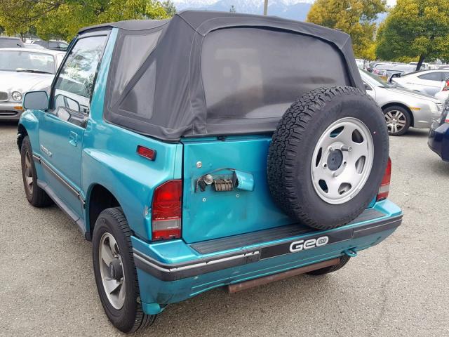 2CNBJ18U3P6914582 - 1993 GEO TRACKER GREEN photo 3