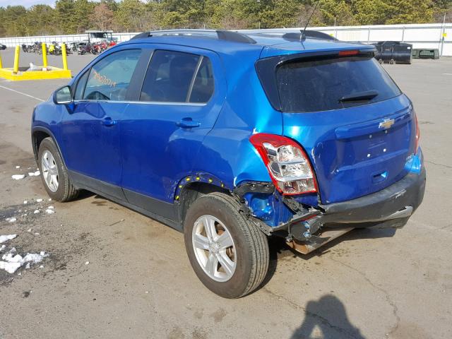 KL7CJPSB2GB554251 - 2016 CHEVROLET TRAX 1LT BLUE photo 3