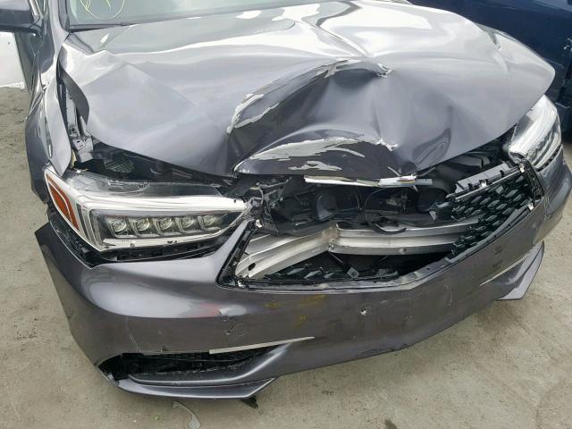 19UUB1F34JA011082 - 2018 ACURA TLX GRAY photo 9