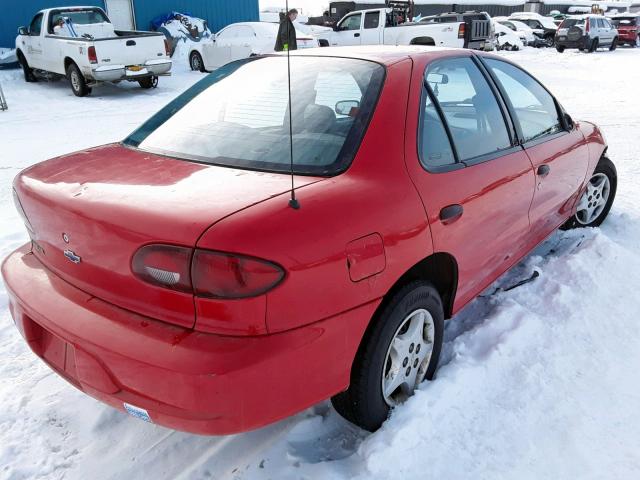 1G1JC524X17165547 - 2001 CHEVROLET CAVALIER B RED photo 4