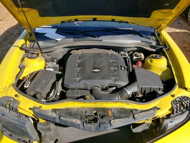 2G1FA1E33E9154286 - 2014 CHEVROLET CAMARO LS YELLOW photo 7