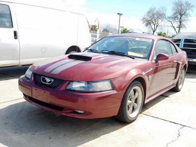 1FAFP42X84F156268 - 2004 FORD MUSTANG GT RED photo 2