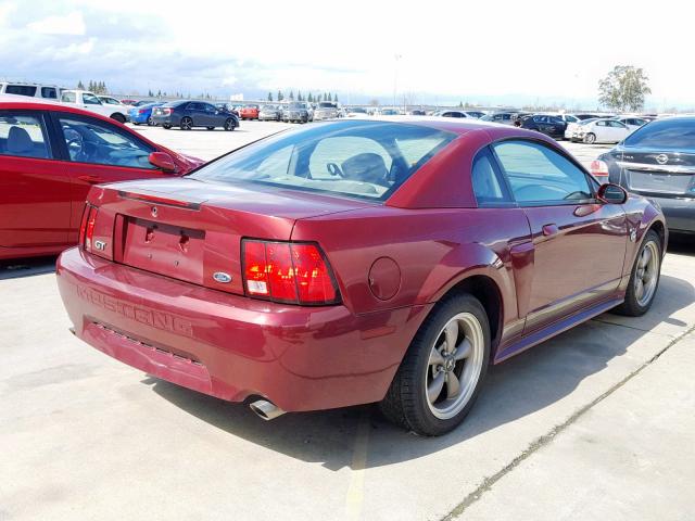 1FAFP42X84F156268 - 2004 FORD MUSTANG GT RED photo 4