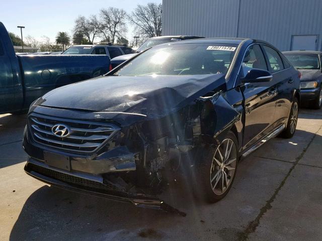 5NPE34AB6HH580308 - 2017 HYUNDAI SONATA SPO BLACK photo 2