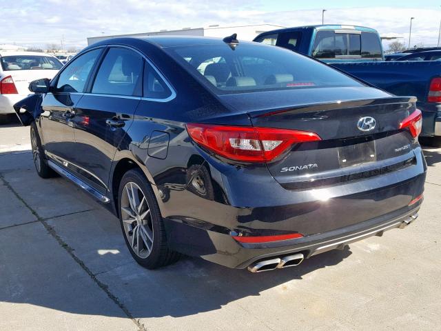 5NPE34AB6HH580308 - 2017 HYUNDAI SONATA SPO BLACK photo 3