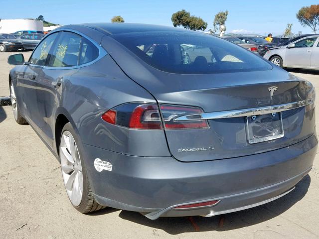 5YJSA1DG4DFP04924 - 2013 TESLA MODEL S BLUE photo 3